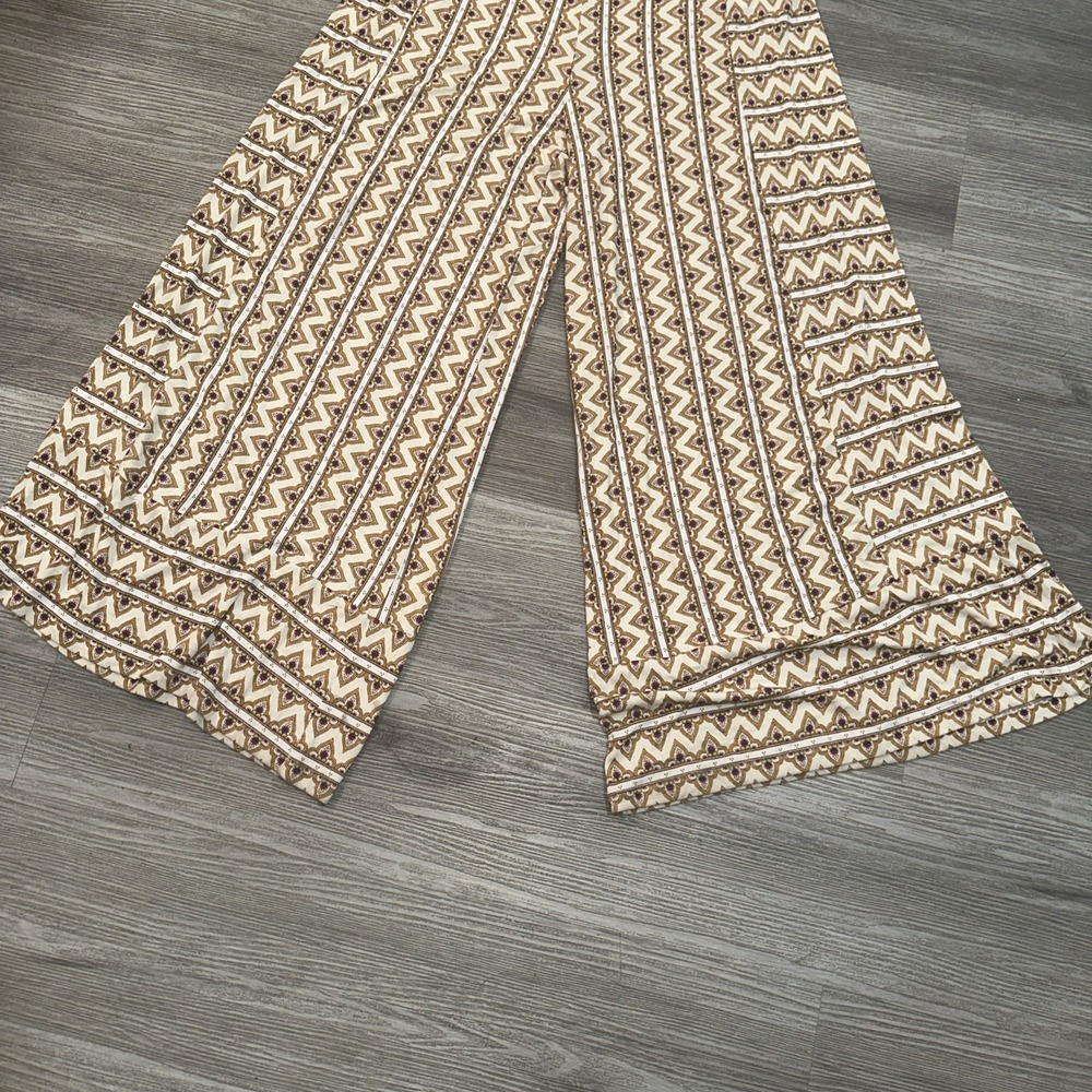 NWT Farm Rio Anthropologie Striped Wide Leg Palazzo Pants Size L High Rise - Picture 4 of 8